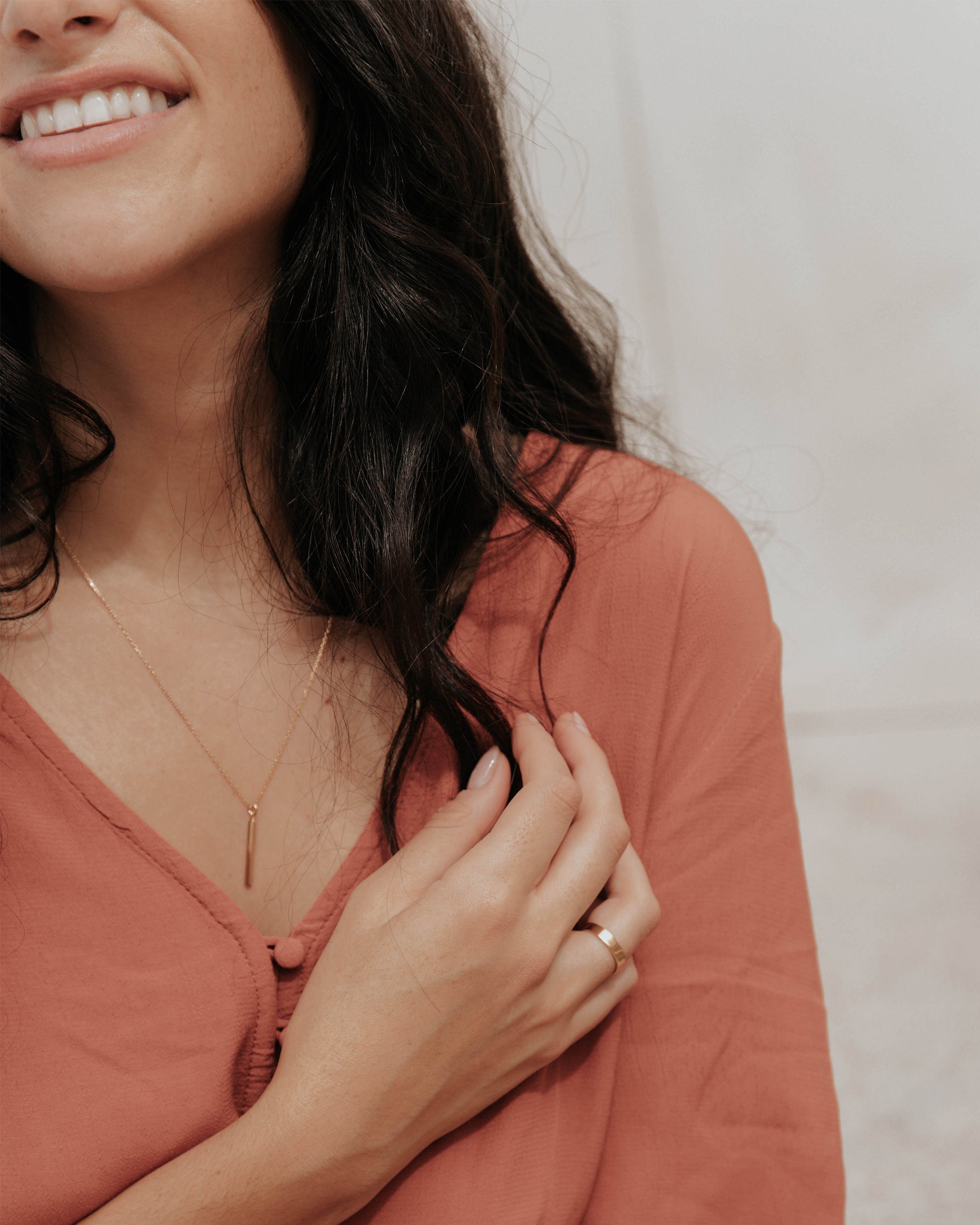 Vertical Bar Necklace - Minimalist Dainty Gold Pendant for Women | Perfect for Everyday Wear, Date Nights & Special Occasions