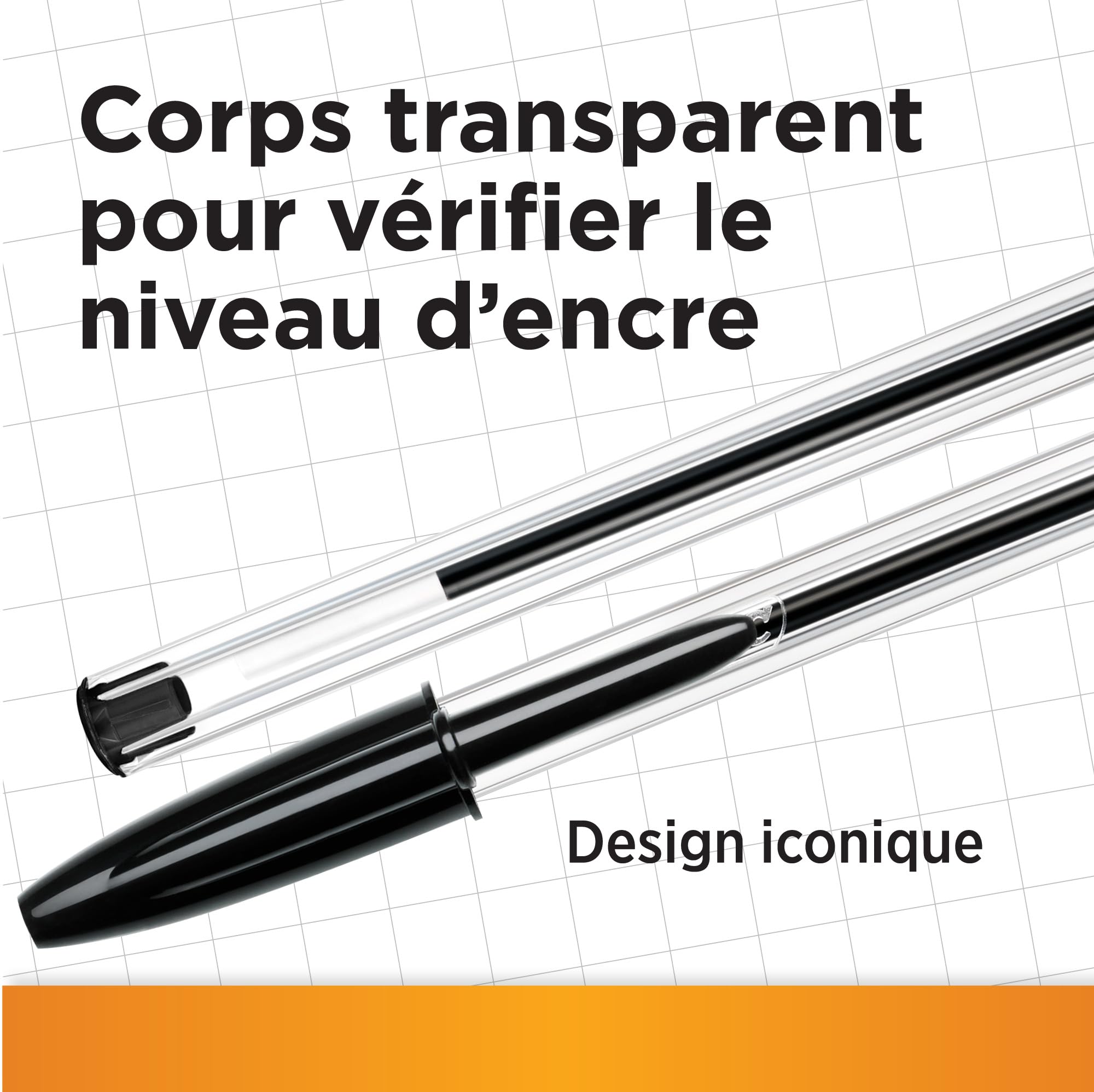 Bic Cristal Original Ballpoint Pens - 50 Pack, Black Ink, Medium Point 1.0mm - Smudge-Free Writing for School, Office & Everyday Use - Bulk Pack of Smooth Writing Pens