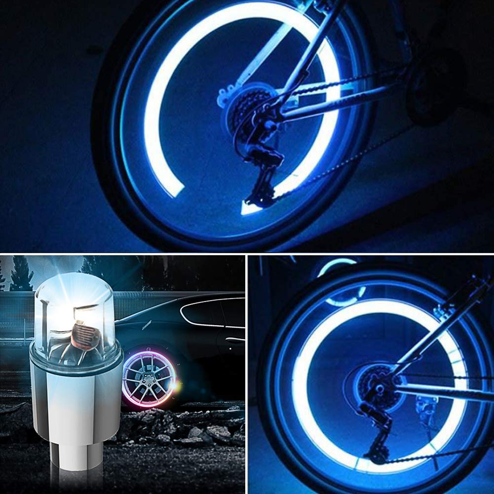 20Pcs LED Tire Valve Lights - Waterproof Flashing Wheel Lights for Cars, Bikes & Motorcycles - White LED Valve Caps for Night Riding & Safety (Perfect for Nighttime Cycling, Car Shows & Vehicle Customization)
