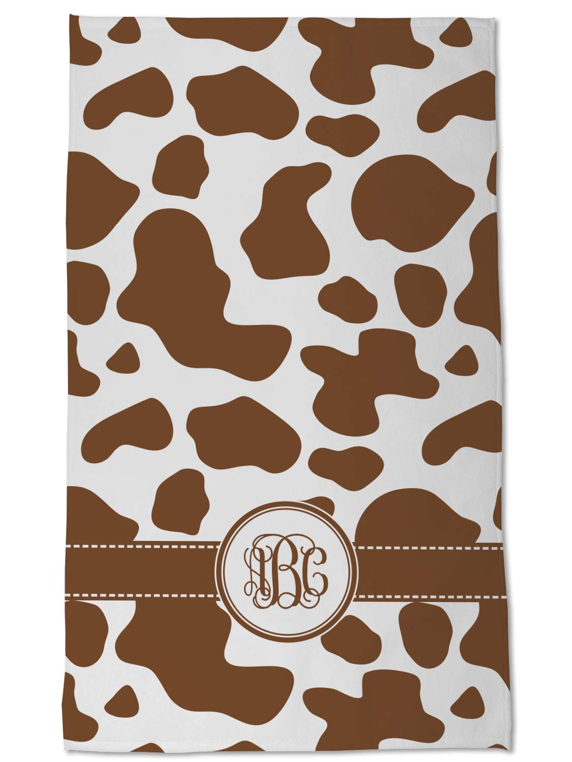 Personalized Cow Print Kitchen Towel - Soft Poly Cotton with Custom Monogram - Perfect for Farmhouse Decor, Housewarming Gifts & Country Style Kitchens
