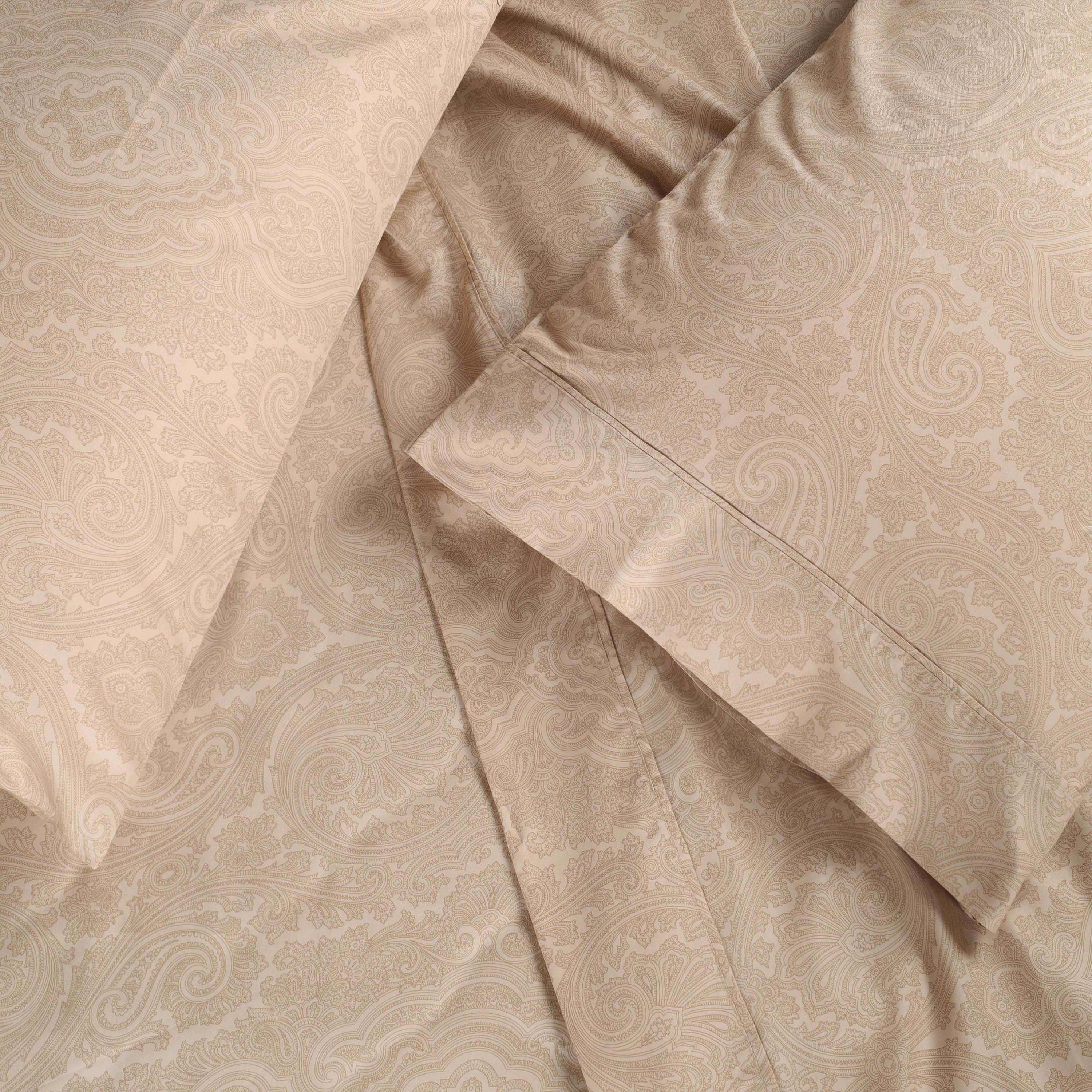 Italian Paisley 600 Thread Count Cotton Blend Deep Pocket Sheet Set - Ultra Soft Bedding for Queen & King Size Beds - Perfect for Luxury Hotels, Guest Rooms & Master Bedrooms