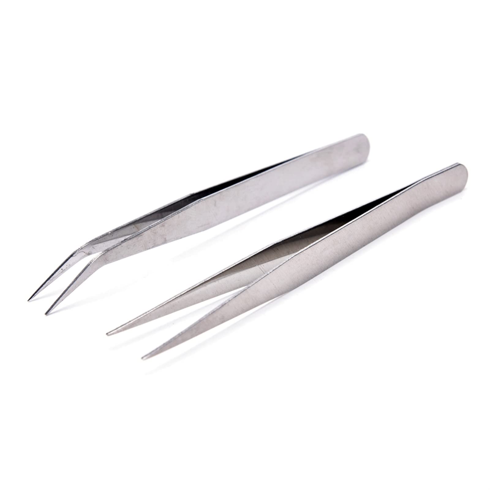 Professional Hair Removal Tweezers for Eyebrows, Eyelash Extensions & Blackhead Removal - Stainless Steel Beauty Tool for Facial Care, Nail Enhancement & Acne Treatment (Silver) - Perfect for Home Spa, Salon & Travel Grooming Kit