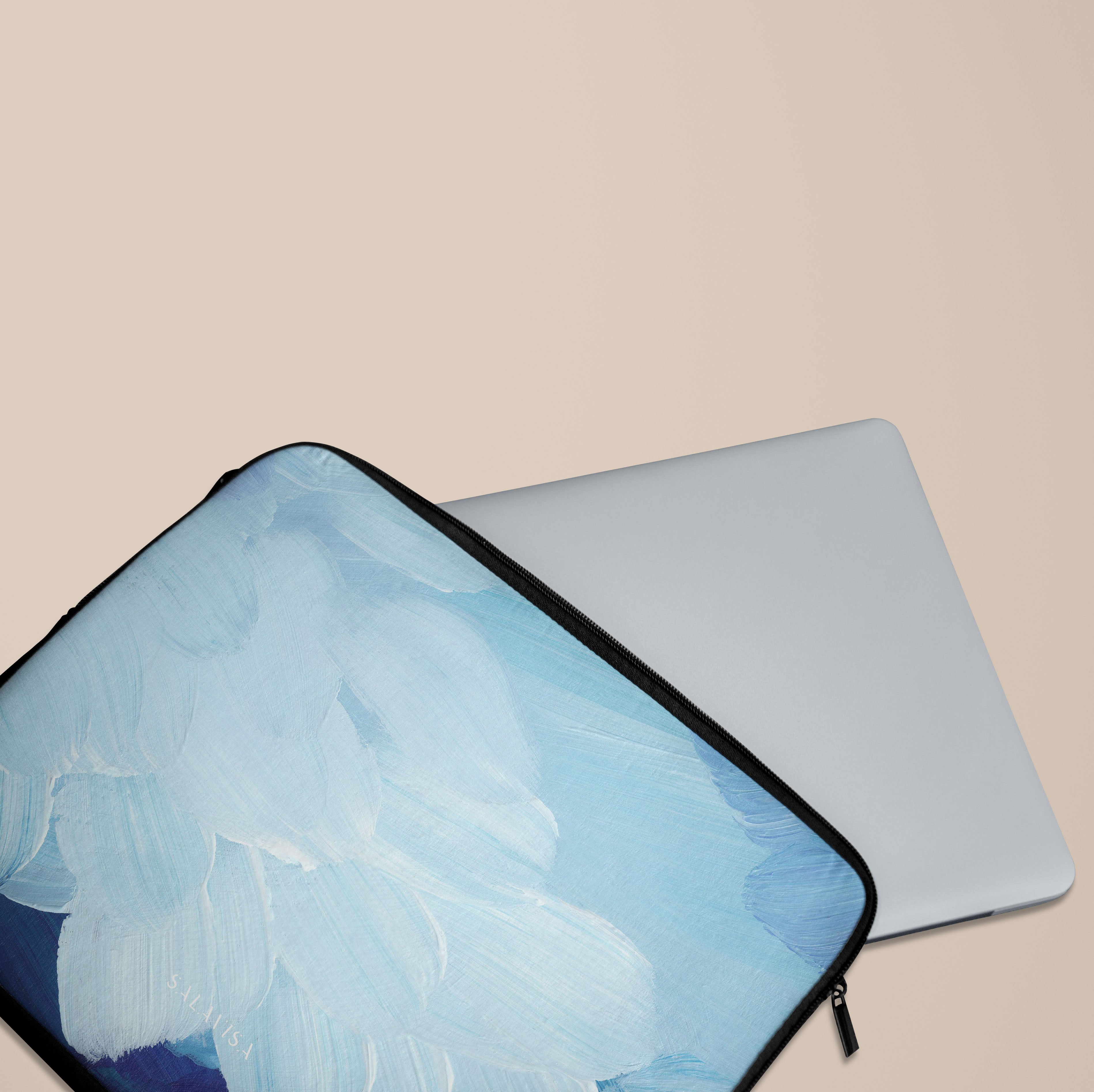 Premium Ocean Blue Laptop Sleeve - Waterproof & Shockproof Protective Case for 13-15 Inch MacBook, Dell, HP - Perfect for Travel, Office & School Use