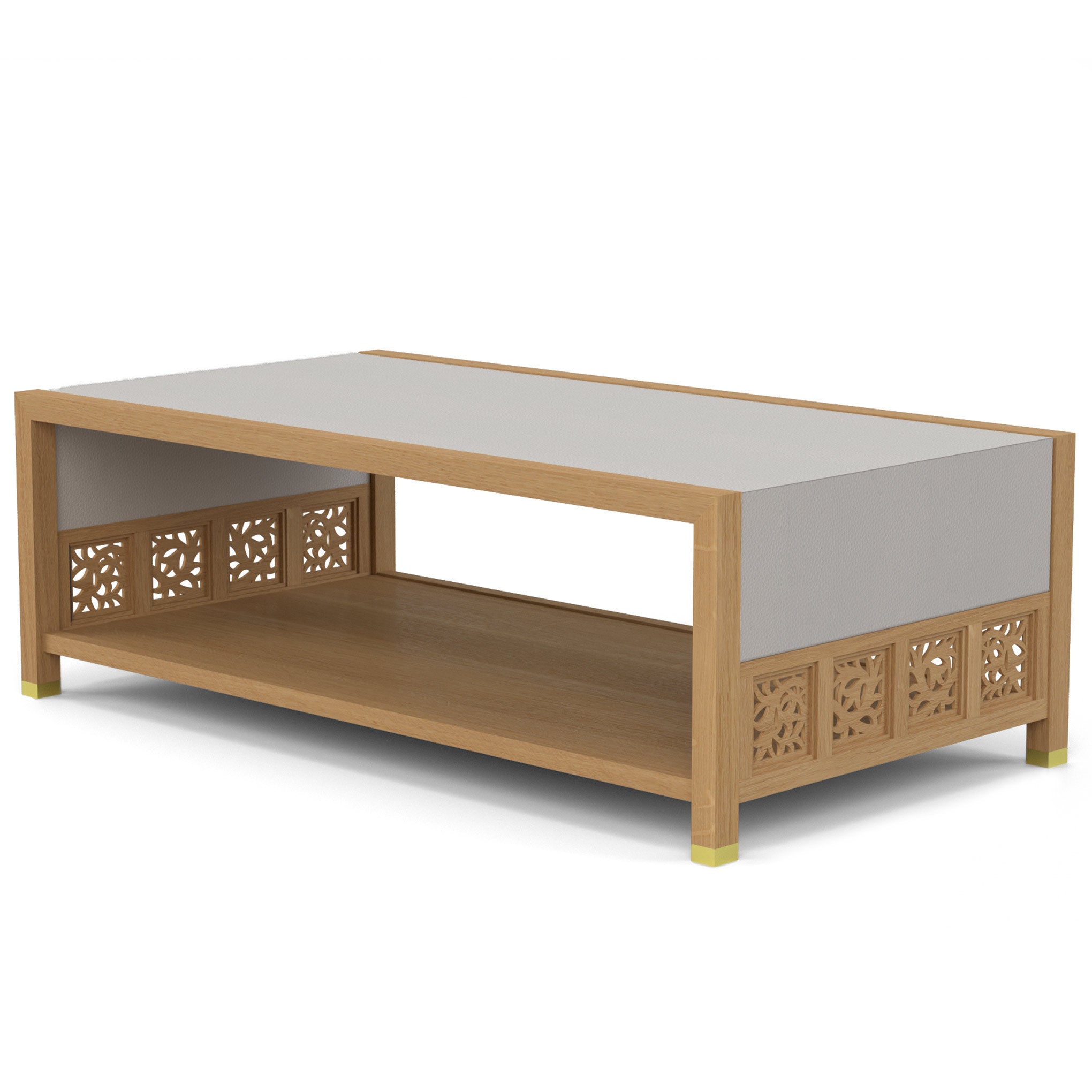 Stylish Surrey Hills Trellis Cocktail Table - Modern End Table for Living Room, Patio & Outdoor Decor - Perfect for Coffee, Books & Drinks