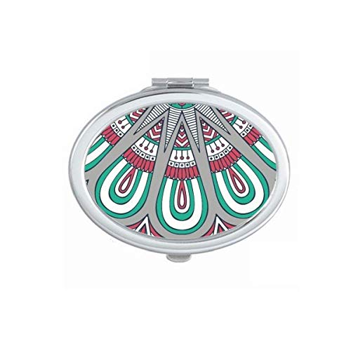 DIYthinker Portable Foldable Double-Sided Makeup Mirror with Colorful Petal Art Print - Perfect for Travel, Home Vanity & Handmade Crafts