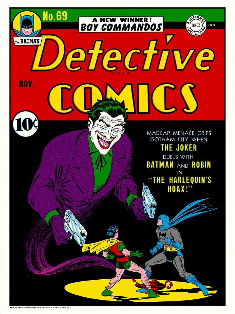 DC Comics Detective Comics #69 Vintage Poster - Batman & Joker Classic Comic Art - Perfect for Home, Office & Comic Book Fan Decor