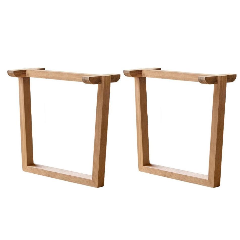 Premium Black Walnut & Ash Solid Wood Table Legs with Metal & Acrylic Accents - Sturdy Modern Furniture Legs for Dining Tables, Desks, and DIY Projects