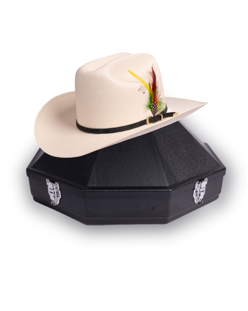 Premium 1000X Fino Straw Hat with Protective Hat Case - Mexican Style Summer Hat for Men & Women - Perfect for Beach, Outdoor, and Vacation Use
