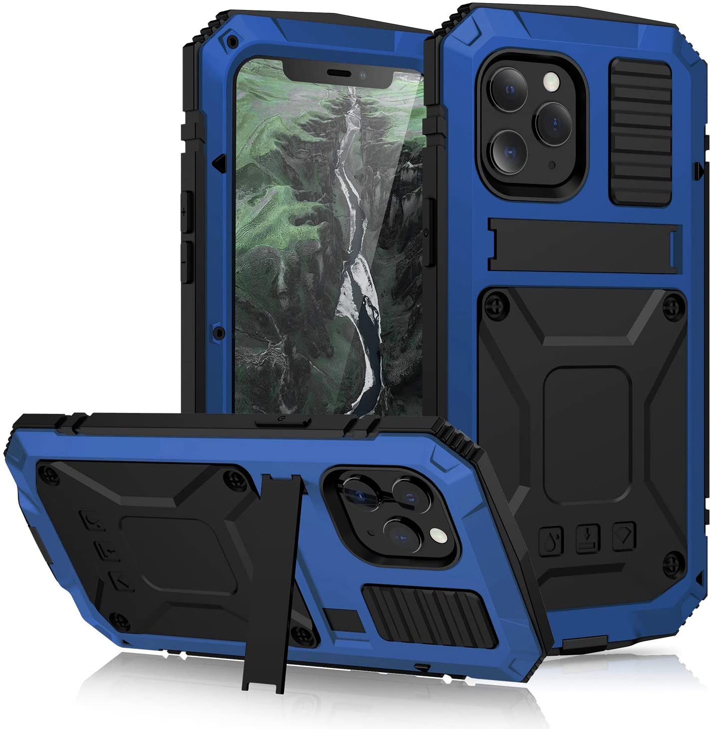 iPhone 12 Pro Max Military Grade Shockproof Case - Heavy Duty Metal Protective Cover for Extreme Protection | Perfect for Outdoor Adventures, Construction Work & Active Lifestyles