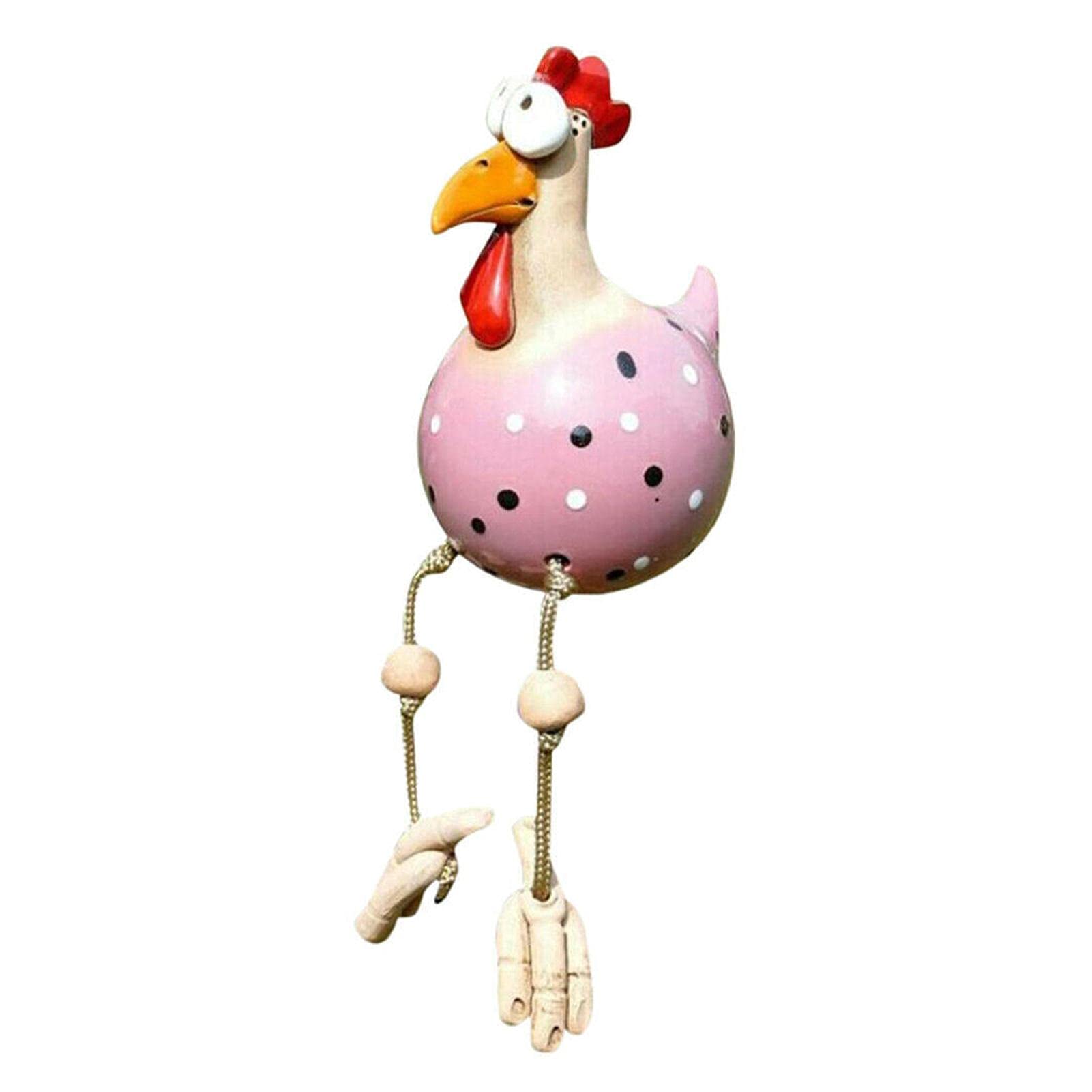 Naysku Resin Rooster Garden Decor - Handcrafted Rooster Chicken Sculpture for Farm, Patio, Deck - Outdoor & Indoor Yard Art (9.84''x5.12'') - Perfect for Country Home, Rustic Wedding, and Farmhouse Decor