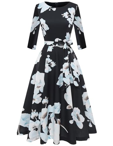 Black Blue White Flower