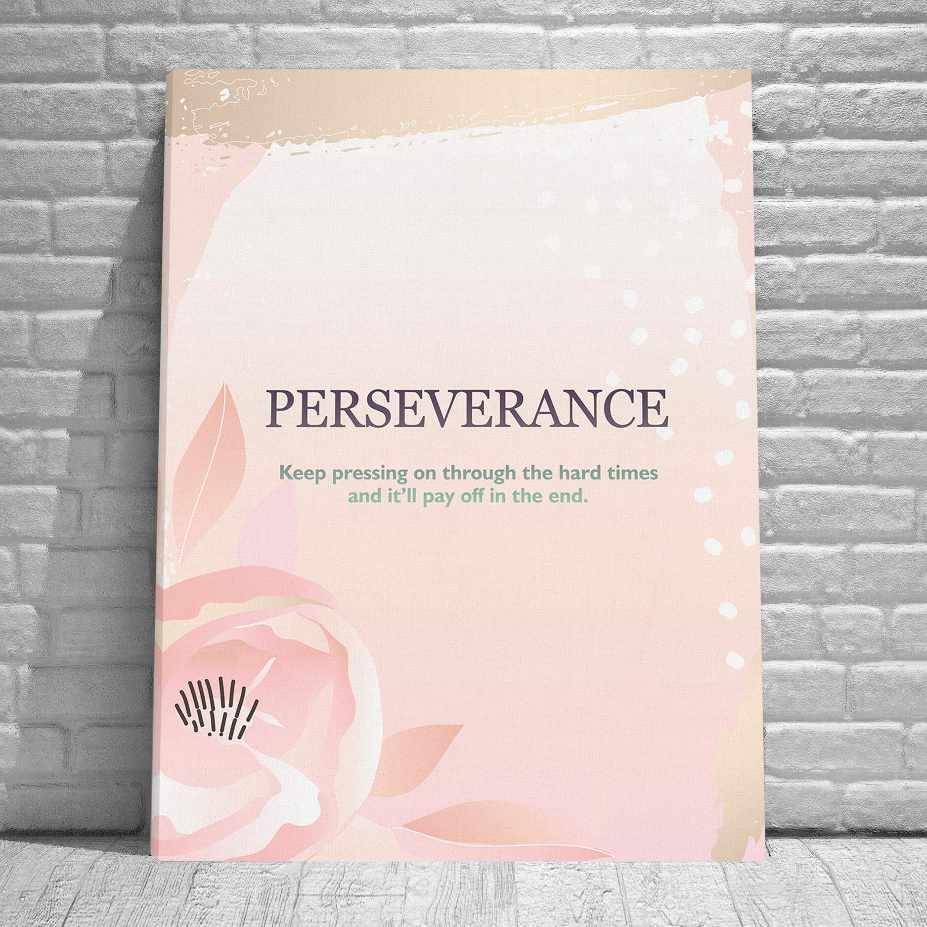 Evolve Tranquility Perseverance Motivational Wall Art Canvas Print - Inspirational Office Decor for Entrepreneurs & Home Workspace - Perfect for Living Room, Bedroom & Office Wall Decor
