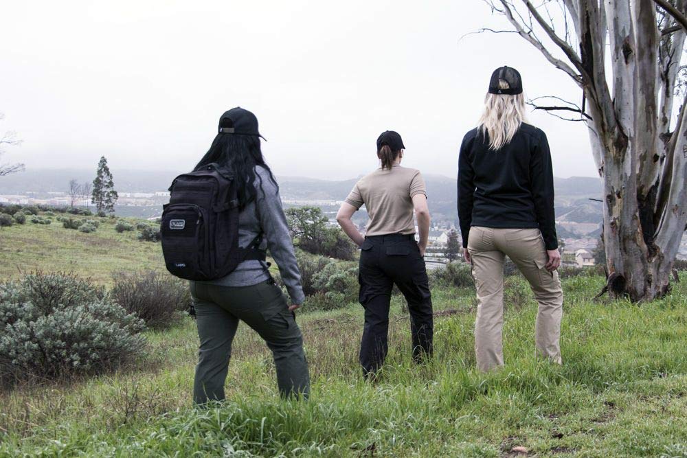 LAPG Women's Tactical Pants - Elastic Waist Cargo Work Pants | Durable Stretch Training Uniform for Police, Military & Outdoor Activities | Perfect for Hiking, Range Days & Security Jobs