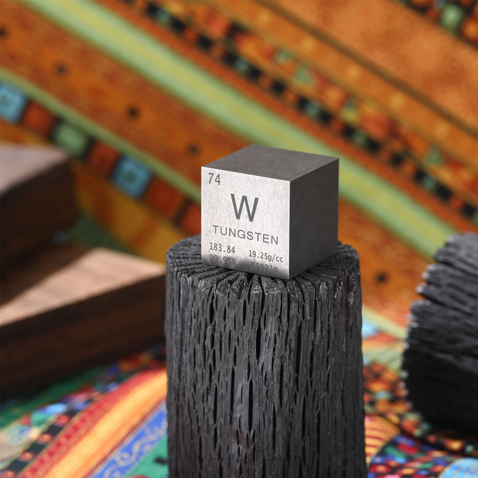 High Density Tungsten Cube (1 Inch) - Perfect for Element Collections, Science Lab Experiments & Physics Demonstrations | Great for STEM Education, Desk Decor & Unique Gift Ideas