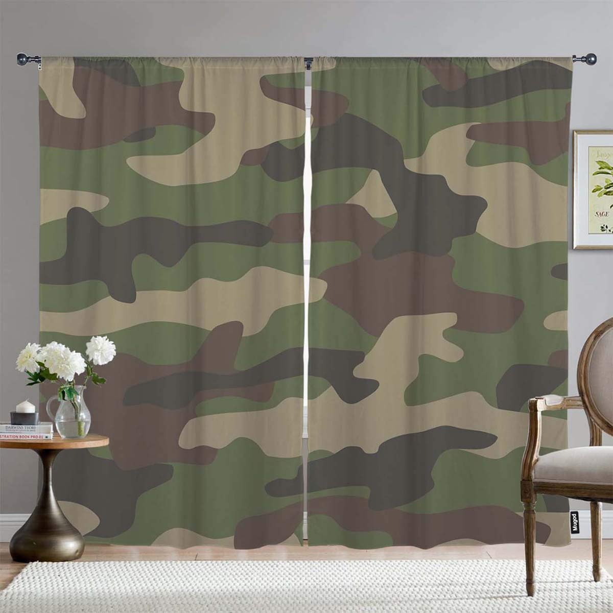 Mugod Camouflage Blackout Curtains - 108