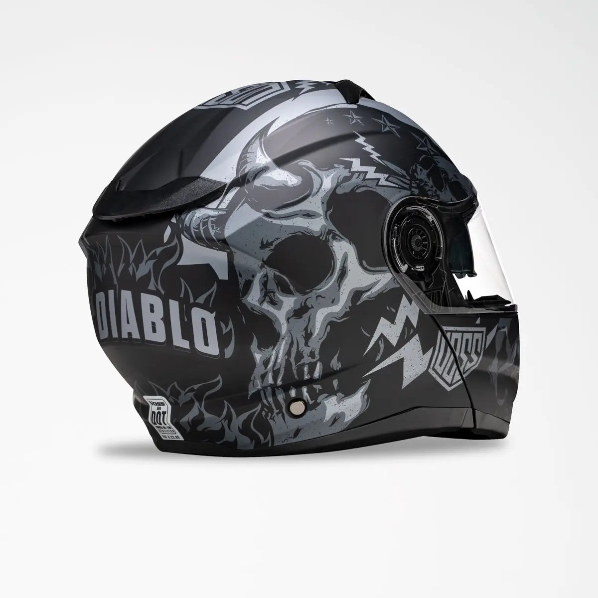 VOSS 580 Conquest Modular Two-Tone Motorcycle Helmet - Lightweight & Durable for Street Riding & Cruising