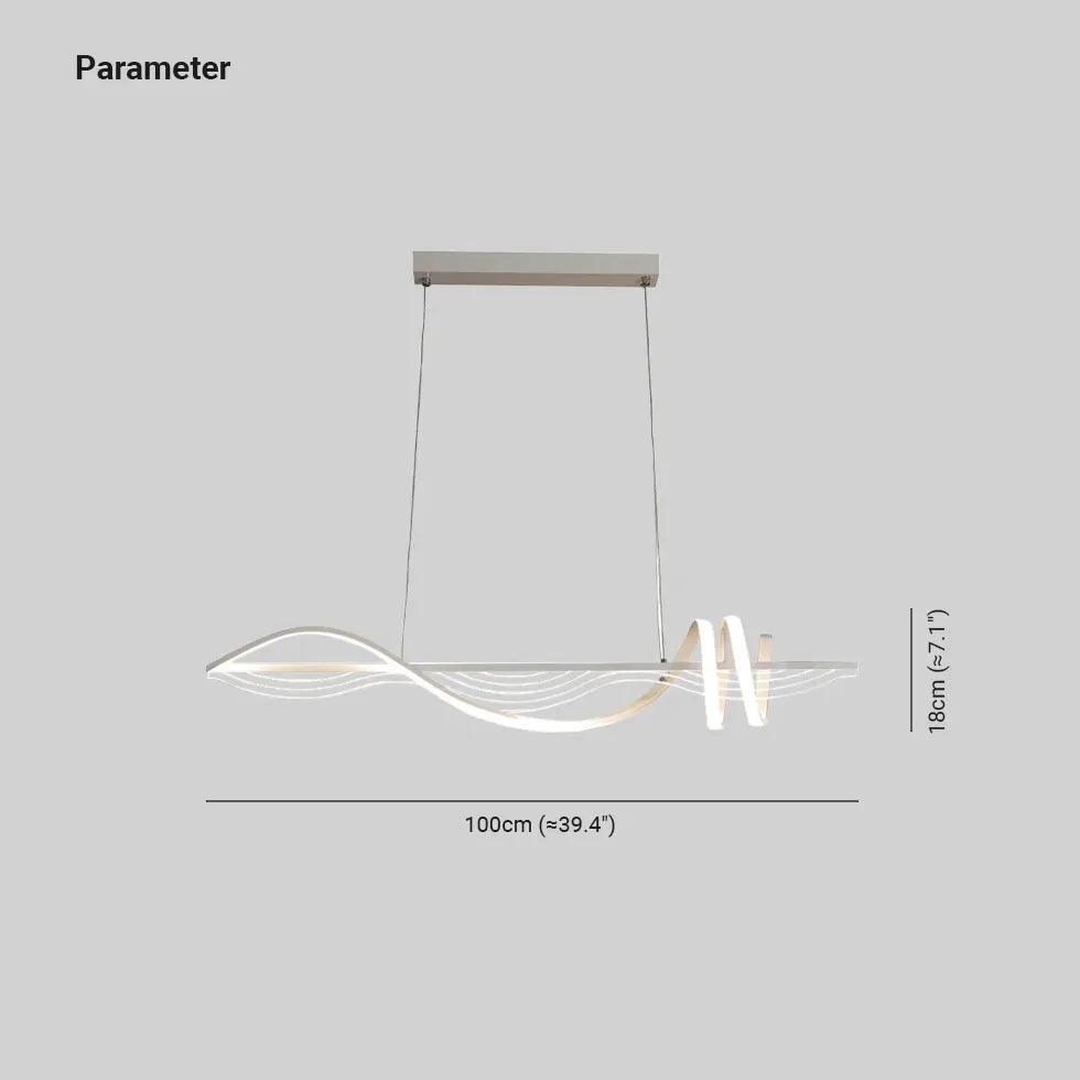Modern Spiral LED Pendant Light for Dining Room - Elegant Ceiling Lighting Fixture for Kitchen Island, Breakfast Nook & Home Decor