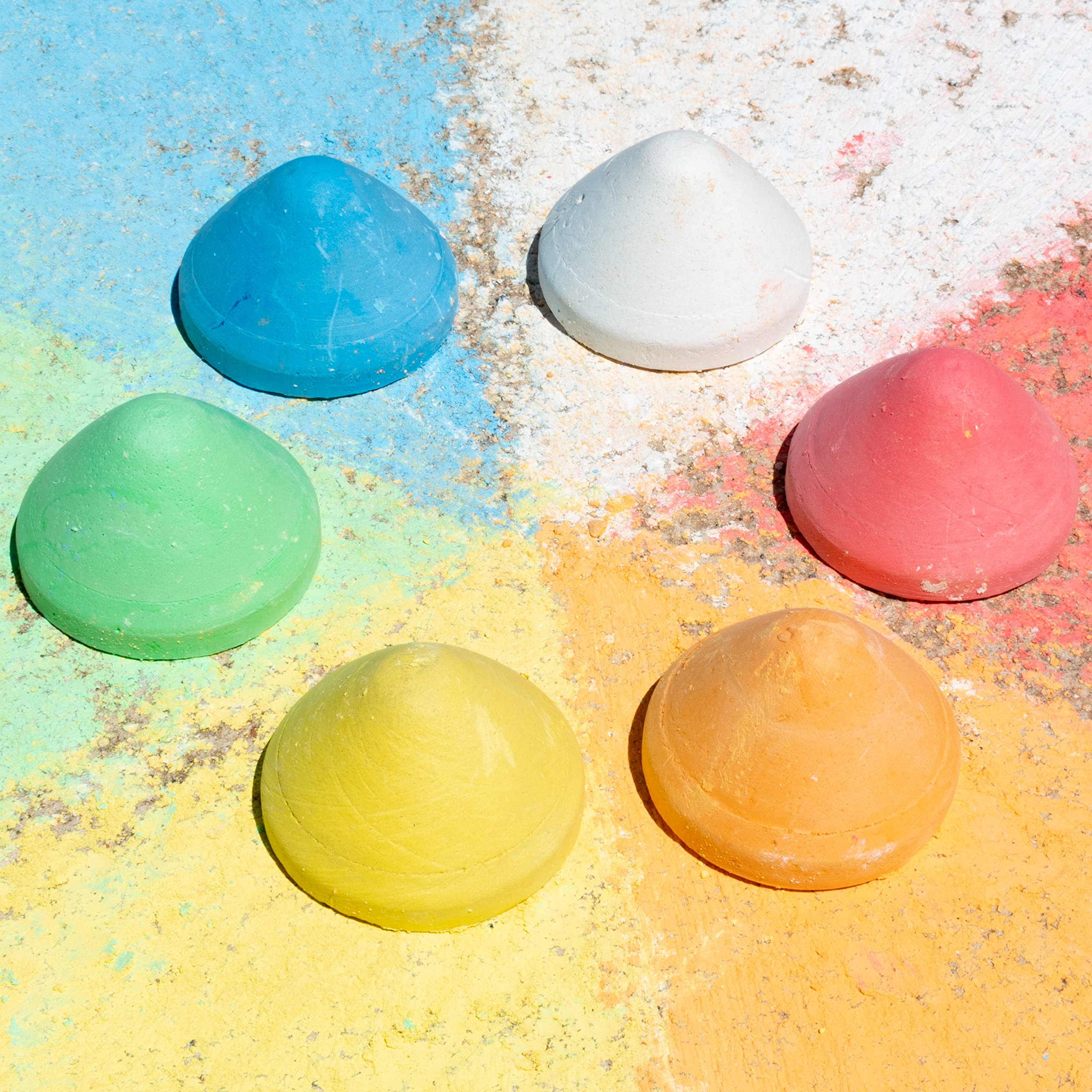 READY 2 LEARN Non-Toxic Easy Grip Chalk Refills - 6 Vibrant Colors for Toddlers 18 Months+ | Sidewalk Drawing & Outdoor Play | Compatible with Chalk Handles (Sold Separately)