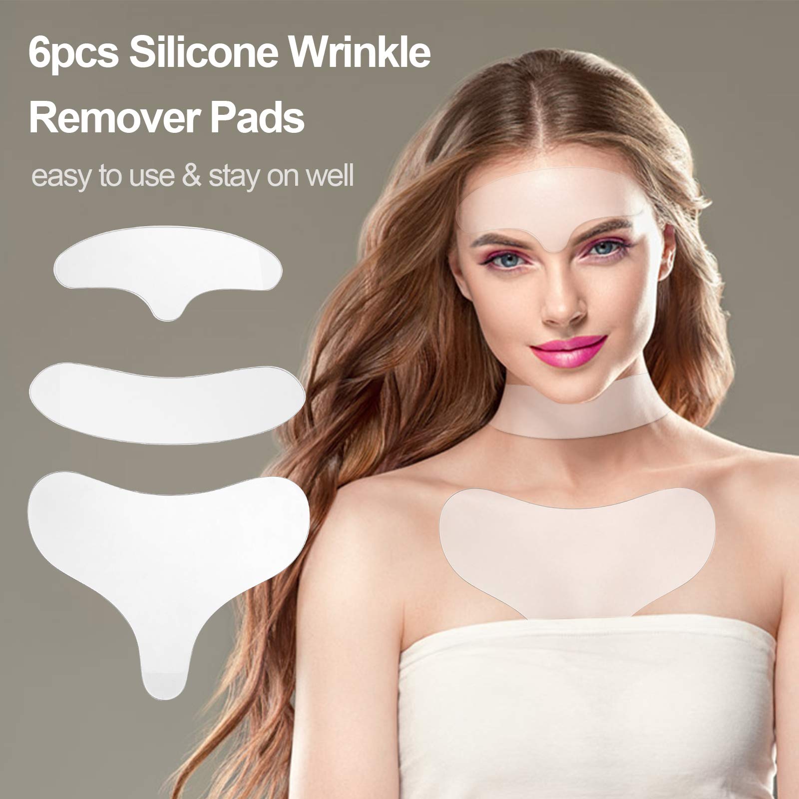 Anti-Wrinkle Silicone Facial Patches - Forehead, Neck & Chest Wrinkle Remover Pads for Smoothing Skin | At-Home Skincare Treatment for Fine Lines & Wrinkles | Perfect for Nighttime Use, Travel & Daily Skin Care Routine