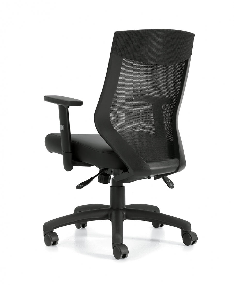 Ergonomic Mesh Back Synchro-Tilter Office Chair - OTG10704B - Adjustable Lumbar Support & Tilt Mechanism for Home & Office Workspaces