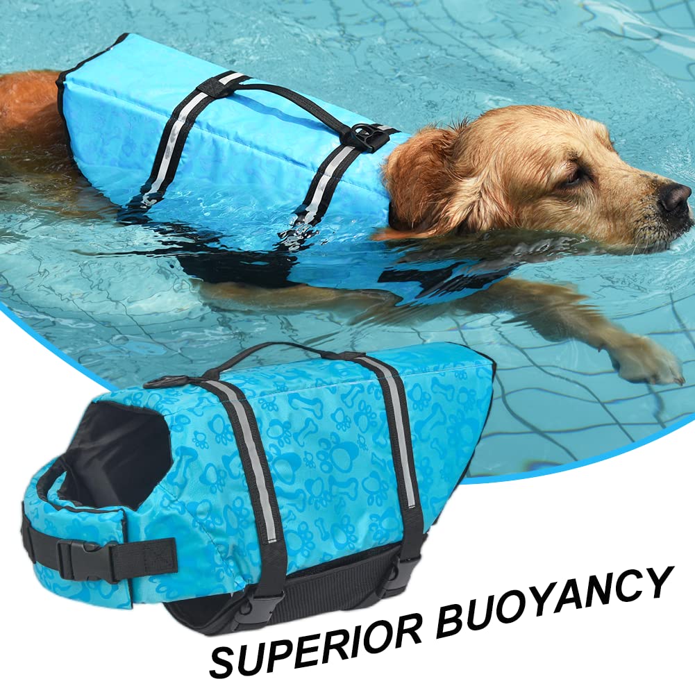 Doglay Dog Life Jacket - Adjustable Buoyancy Vest for Swimming & Boating | Reflective Safety Strips | Small Medium Large Dog Life Vest for Pools, Lakes & Beach Adventures