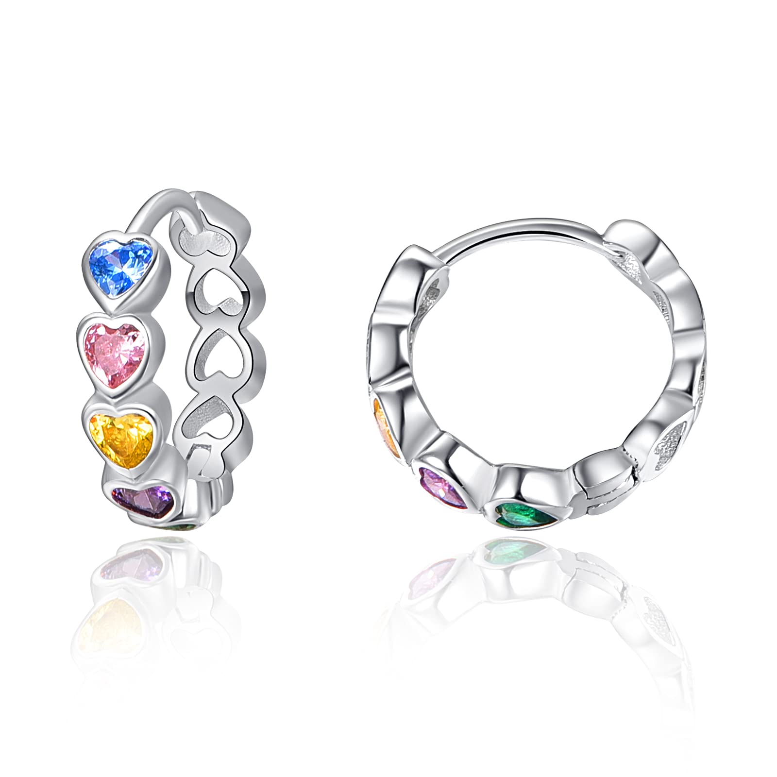 TANGPOET Hypoallergenic S925 Sterling Silver Hoop Earrings for Women & Men - Sensitive Skin Friendly Jewelry for Teens & Adults - Perfect for Everyday Wear, Parties & Gifts
