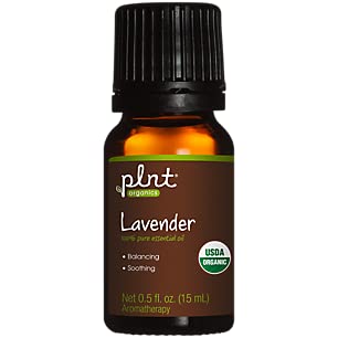 100% Pure Organic Lavender Essential Oil - 0.5 fl oz, Natural Stress Relief & Sleep Aid for Aromatherapy, Massage & DIY Skincare