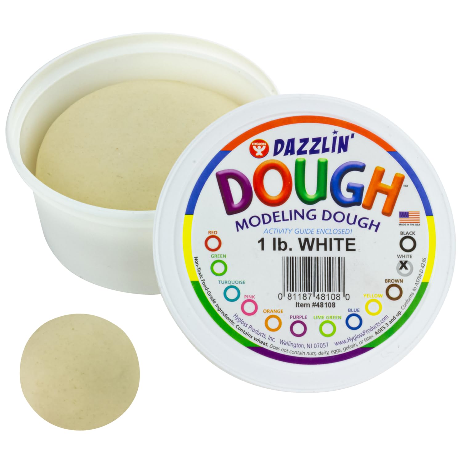 Hygloss 1lb Play Modeling Dough - Non-Toxic & Unscented Kids Art Supplies for Easter Basket Stuffers, Classroom Crafts & Party Favors - Safe Sensory Play for Toddlers & Preschoolers