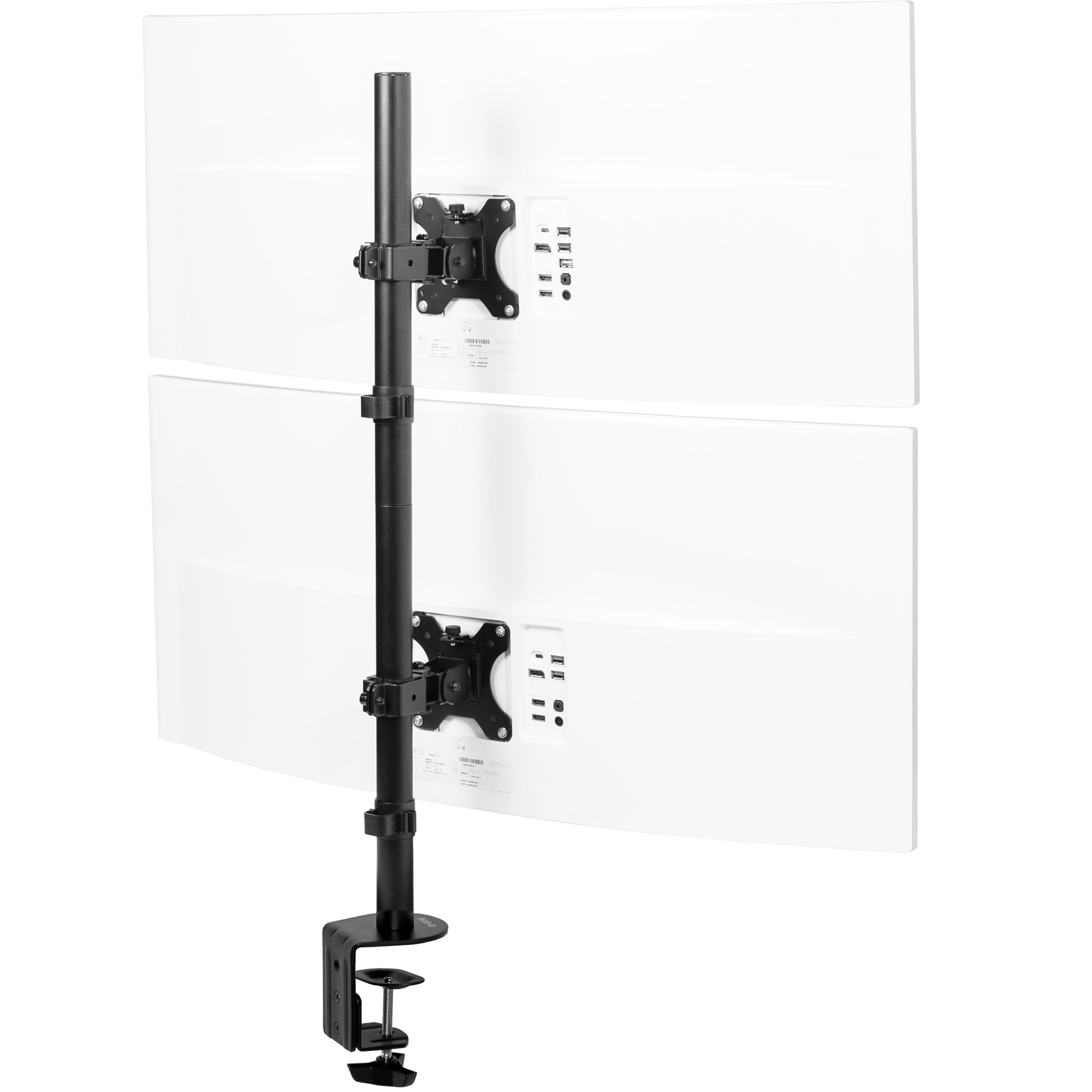 Dual Ultrawide Vertical Monitor Desk Mount Stand - Holds 2 Screens up to 45 Inches - Perfect for Gaming, Coding & Office Work