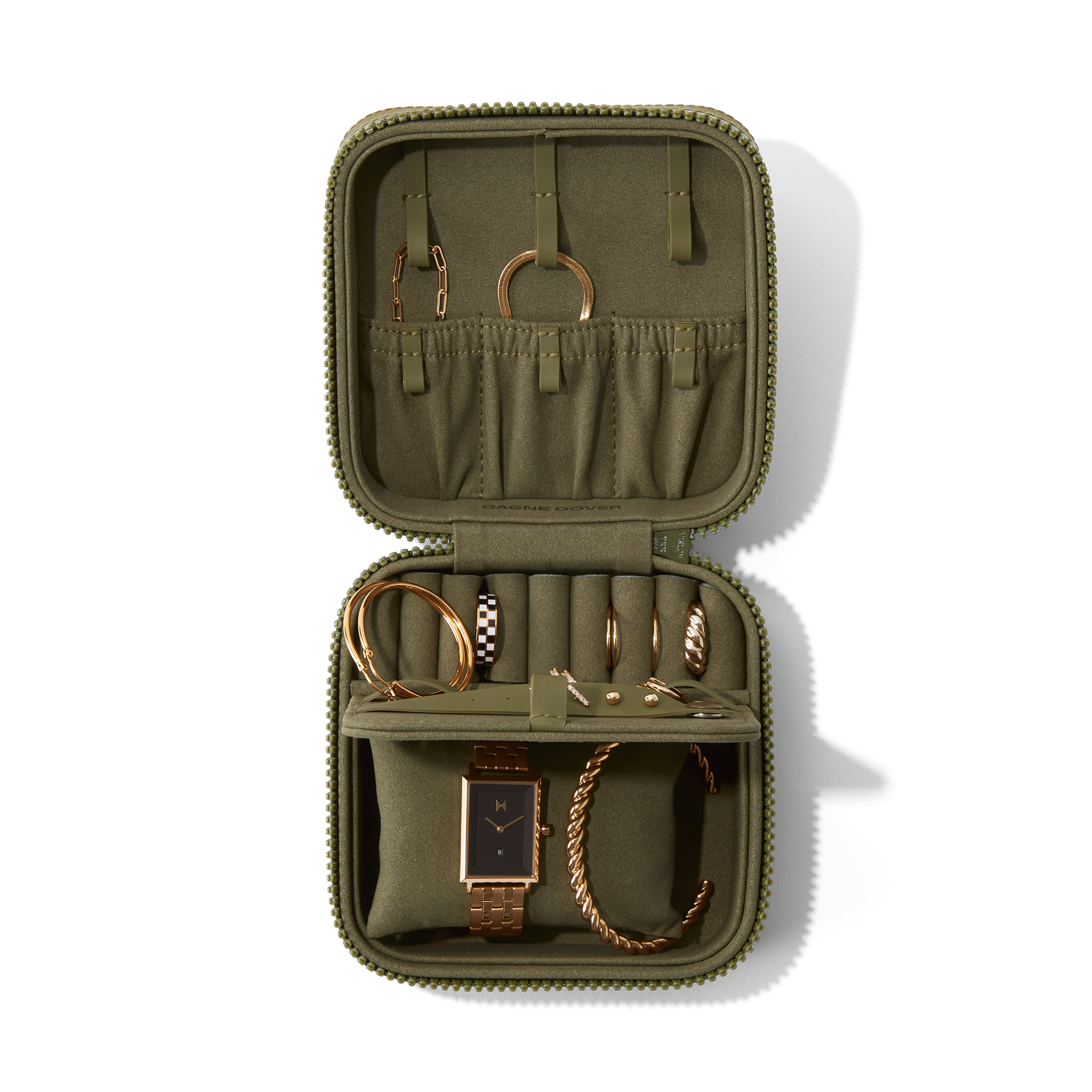 Dagne Dover Frankie Large Jewelry Organizer Case - Travel Jewelry Box for Necklaces, Rings & Earrings - Perfect for Vacation, Business Trips & Daily Storage