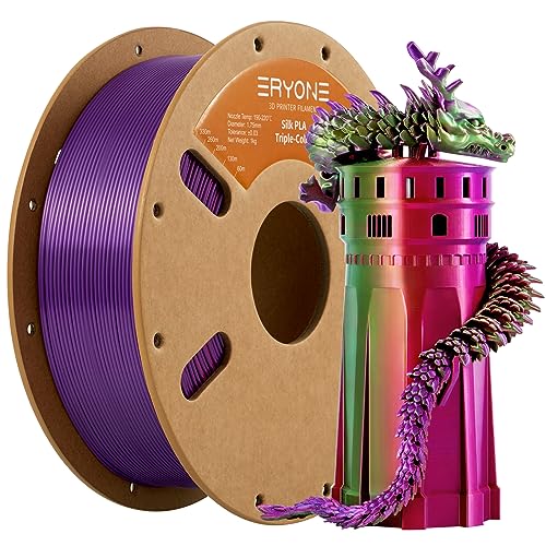 Triple Silk Red Purple Green