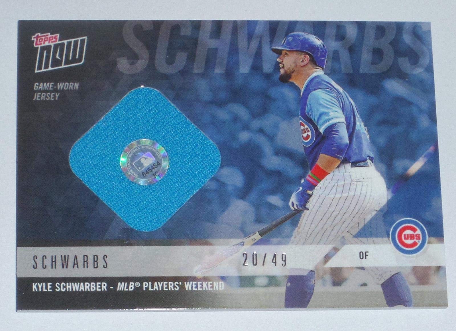 Kyle Schwarber 2018 Topps Now Game Used Cubs Players Weekend Jersey Relic Card - Authentic MLB Baseball Memorabilia Collectible for Fans & Sports Card Enthusiasts - Perfect for Display, Trading, and Investment