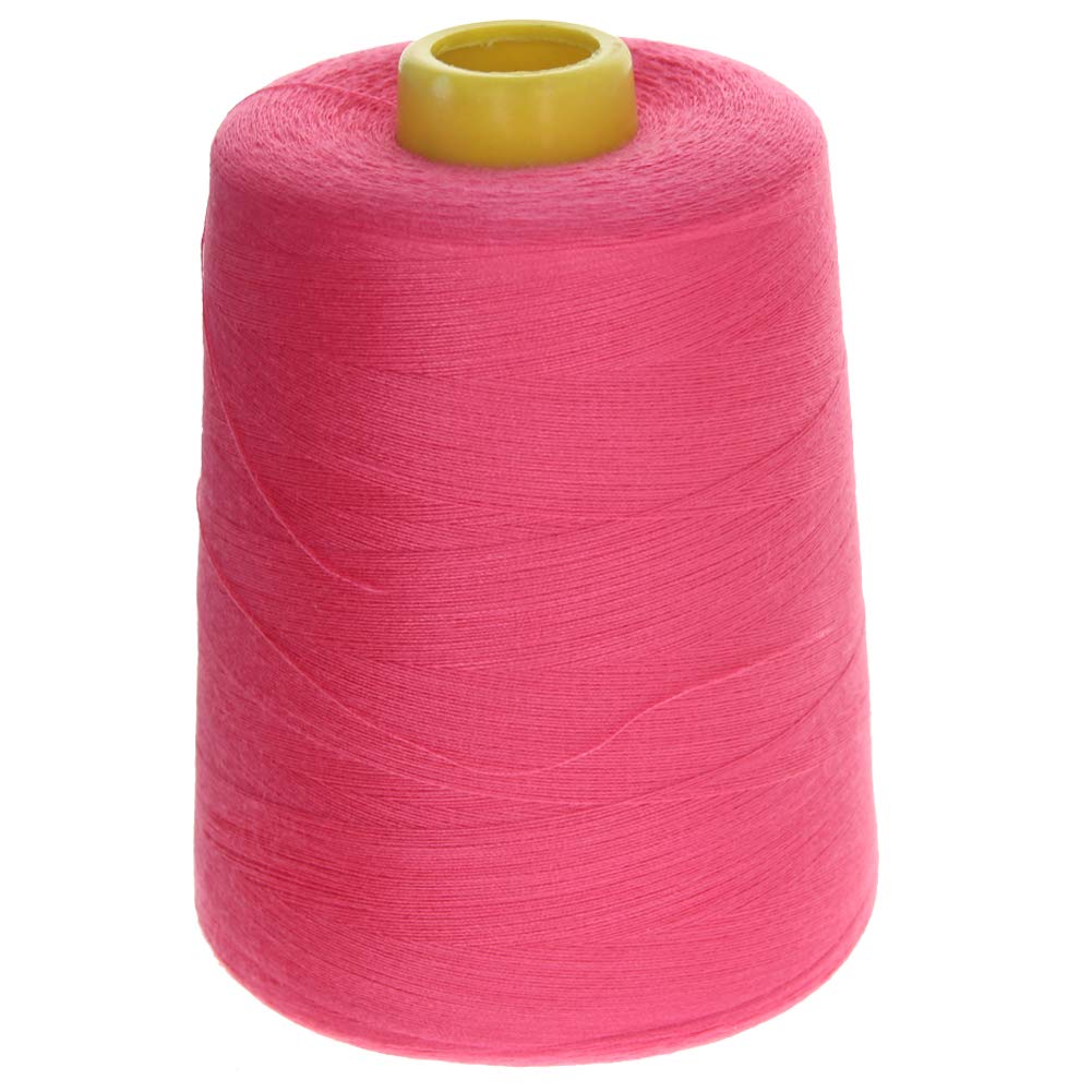 Bettomshin 2-Pack High-Quality Polyester Serger Thread - 8000 Yards Per Spool (402 Dia) - Machine & Hand Sewing Embroidery Thread in Light Red 161 - Perfect for Quilting, Garment Construction & Serger Overlocking