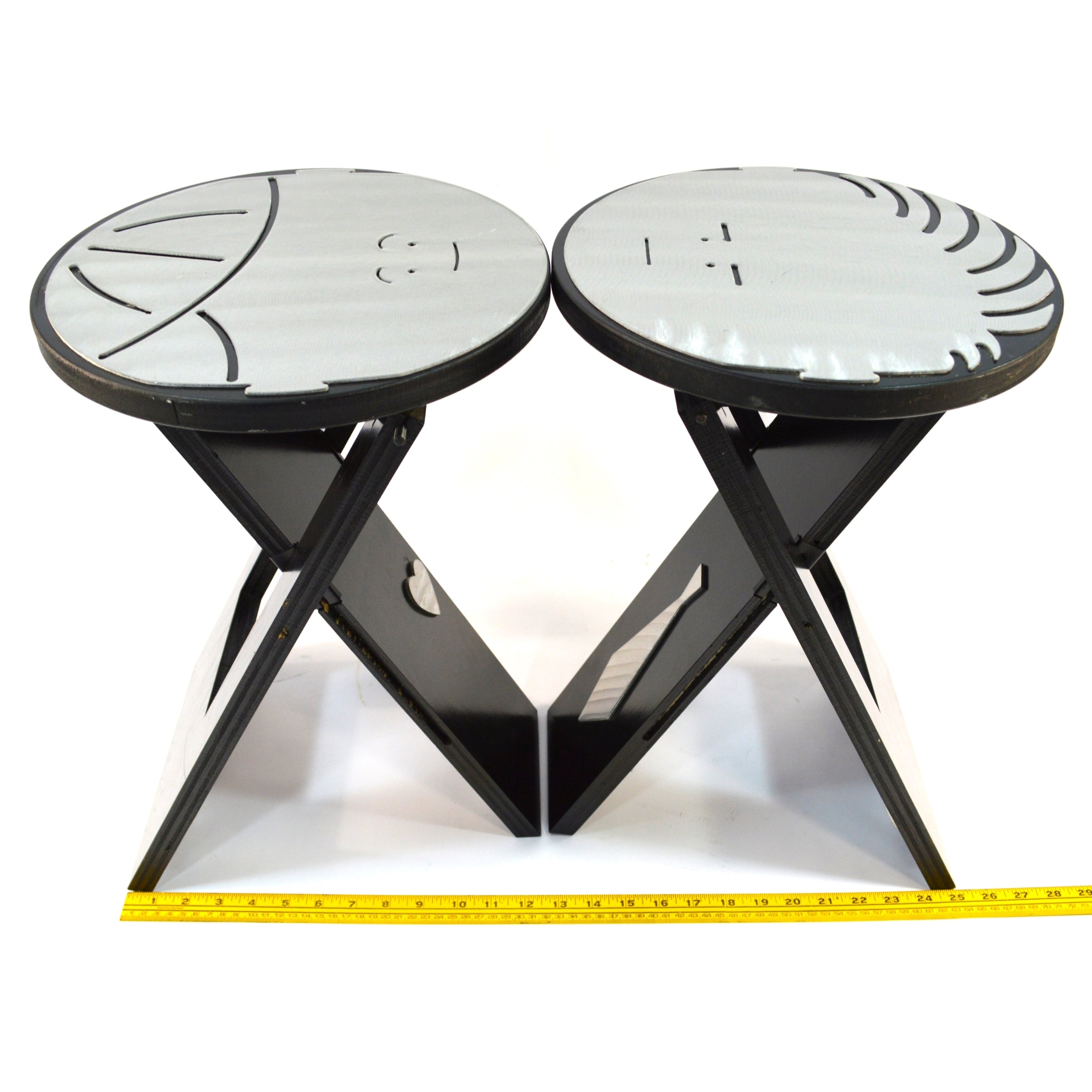 Functional Art Stoolie Stool - Set of 2 by F Garbotz - Modern Son & Daughter Stools for Kids' Room Decor and Play Area Seating