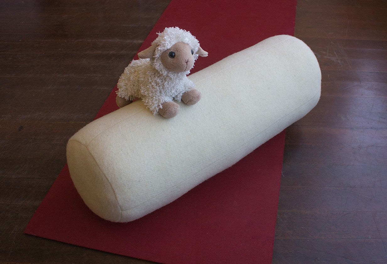 Premium Wool Yoga Bolster Pillow - Organic & Eco-Friendly Support for Yoga, Meditation & Relaxation - Perfect for Home, Studio & Travel Use
