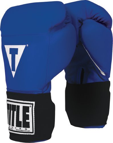 Title Masters USA 16 oz Elastic Boxing Gloves for Training & Competition - Premium Blue Boxing Gloves for Men & Women - Perfect for MMA, Sparring, and Heavy Bag Workouts