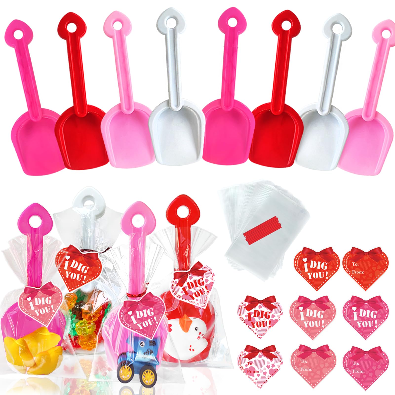 28-Piece Summer Plastic Beach Sand Shovel Toy Set for Kids - 7.6 Inch Colorful Shovels for Boys & Girls - Perfect for Beach Parties, Outdoor Play & Birthday Favors