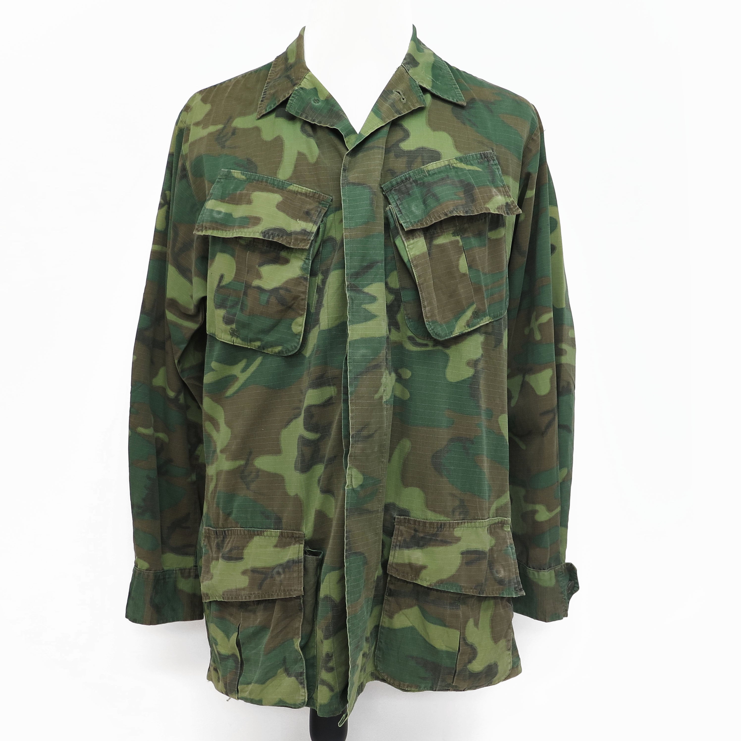 Vintage 1970s 5th Pattern ERDL Tropical Combat Jacket - Vietnam War Military Surplus - Medium Long Size - Perfect for Reenactments, Collectors & Outdoor Adventures