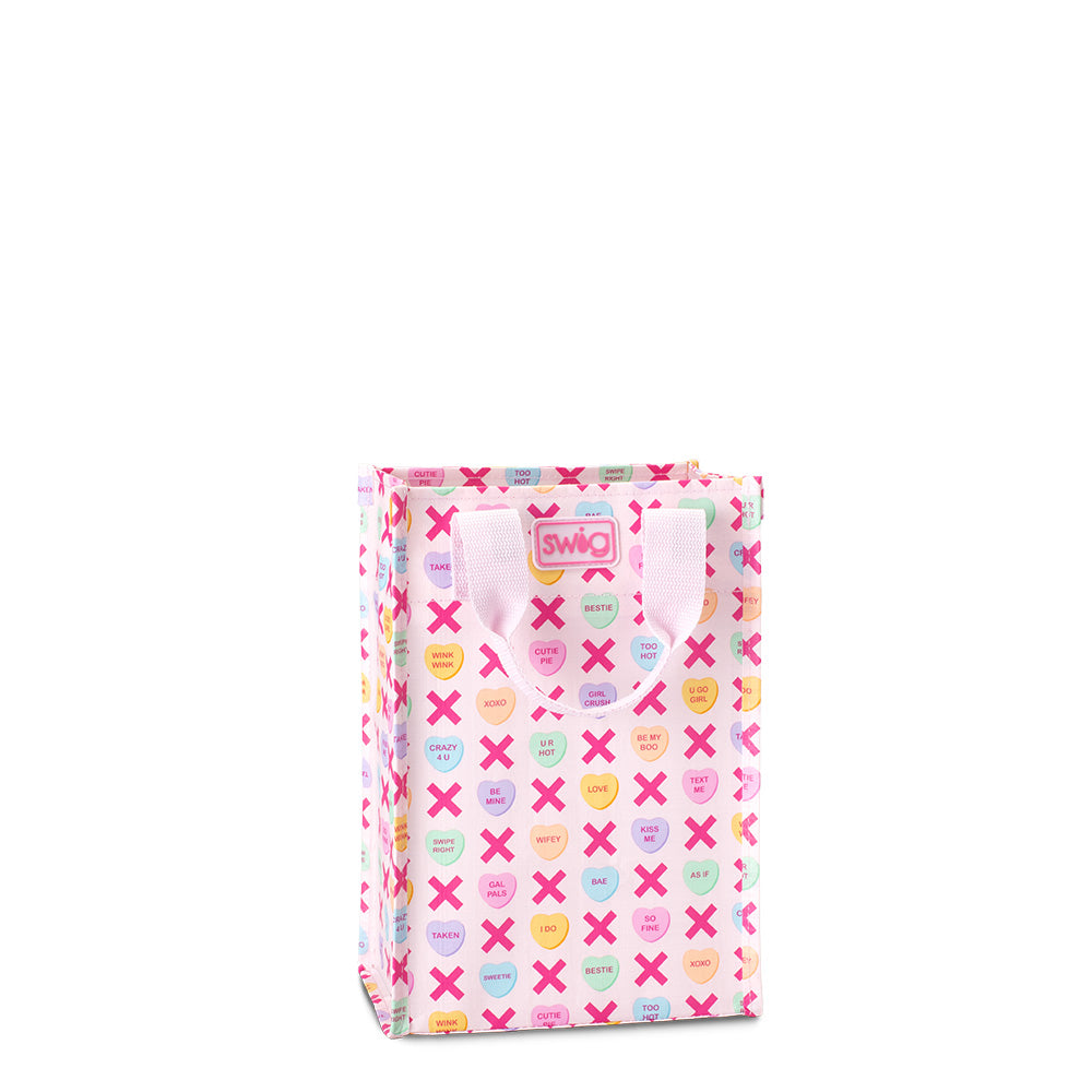 Be Mine Reusable Grocery Bag - Eco-Friendly Foldable Shopping Tote with Long Handles for Groceries, Beach, Picnics & Daily Use