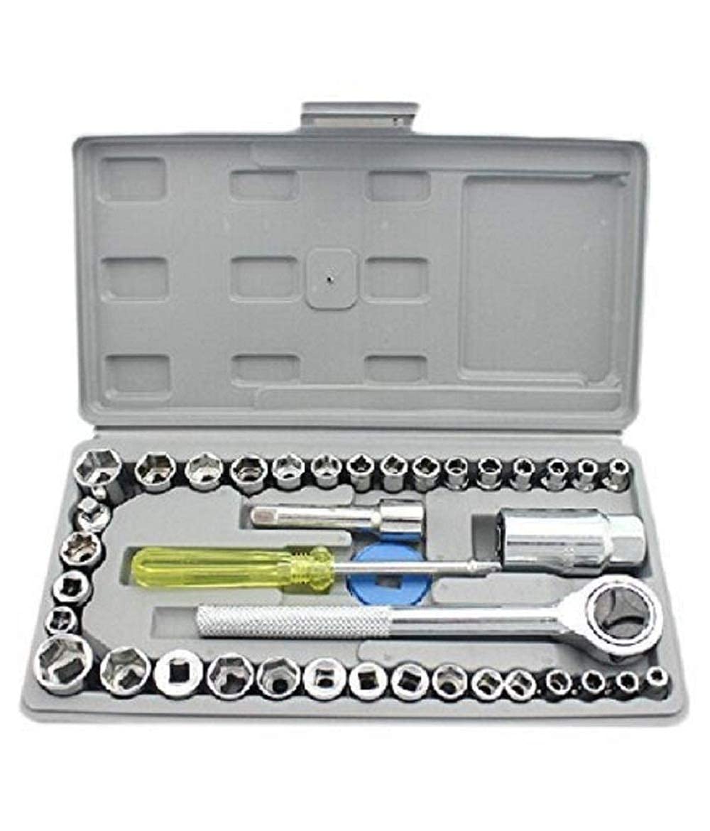 YOZONKY 40-in-1 Wrench Tool Kit with Screwdriver & Socket Set - Professional Automotive & Motorcycle Repair Tools for Car Maintenance, Home DIY Projects (Ideal for Mechanics, Handymen & Homeowners)