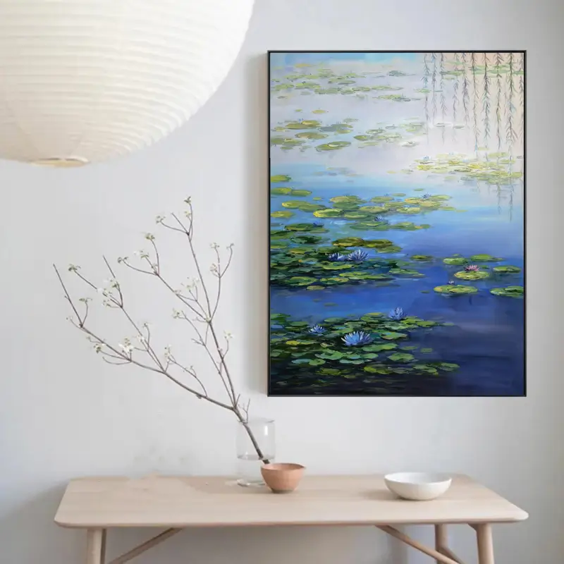 Flower and Tree Painting #FT002 - Handmade Canvas Wall Art for Home Decor, Living Room, Bedroom & Office