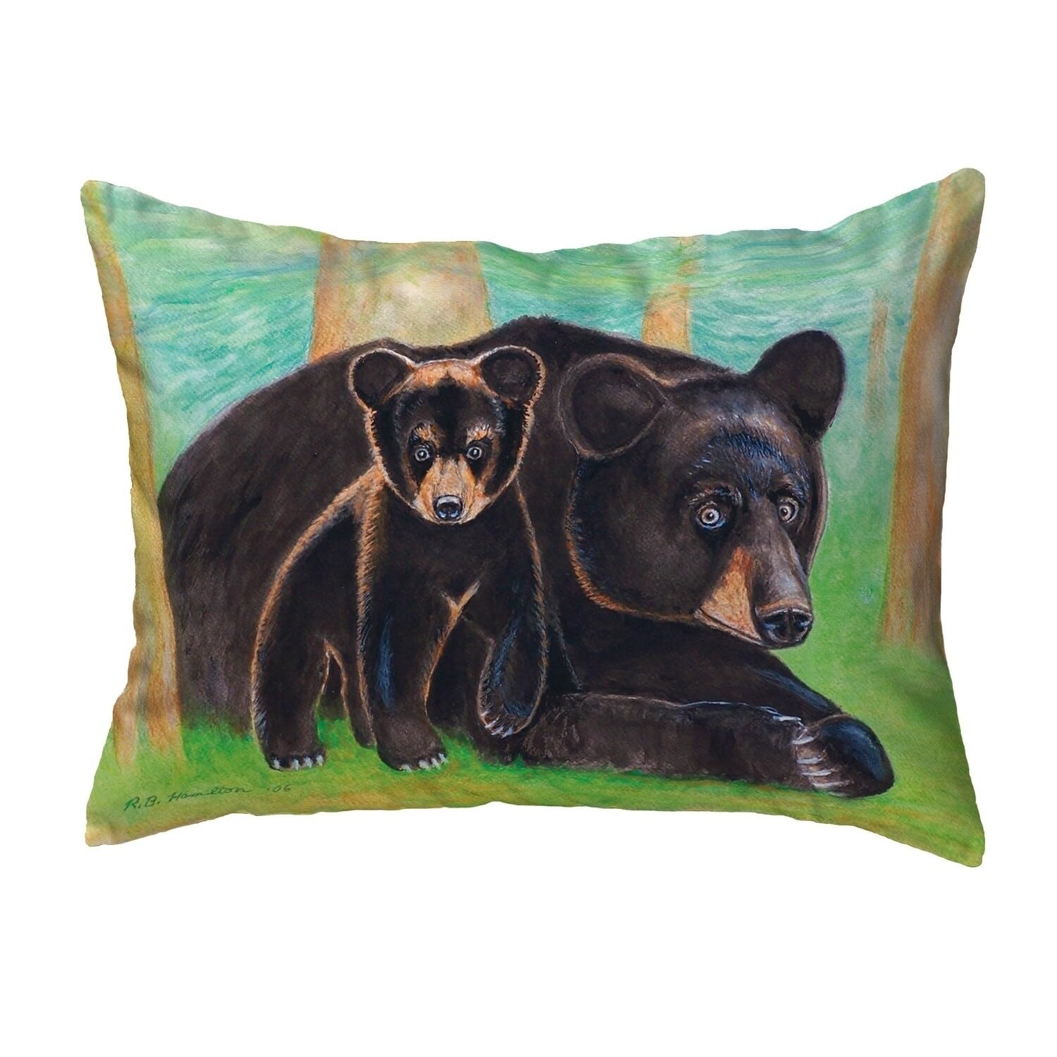 Betsy Drake KS219 Decorative Throw Pillow 11x14 Inches Multi-Color - Perfect for Sofa, Bed, Couch & Home Decor