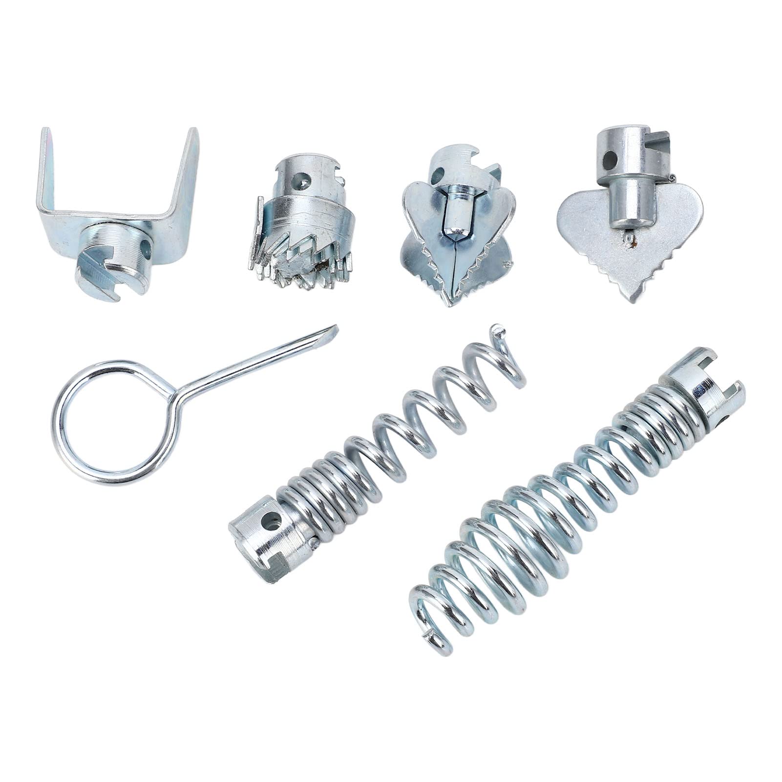 **Manganese Steel Drain Auger Cleaner Tool Set - Heavy Duty Drain Snake Cutter Heads for Clog Removal, Pipe Cleaning & Hair Unclogging - Ideal for Home, Kitchen, Bathroom & Commercial Drain Maintenance**
