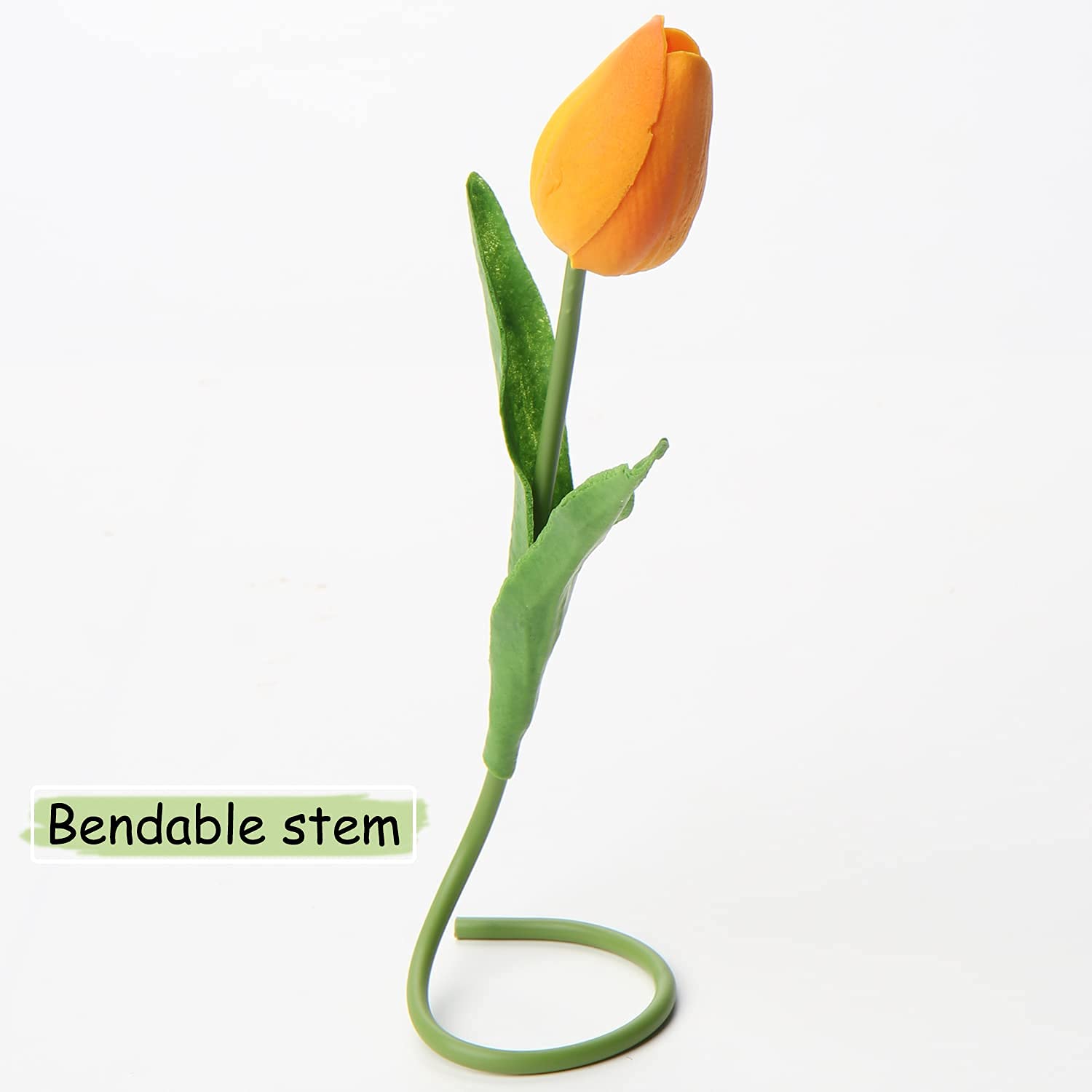 20 Pcs Real Touch Artificial Tulips - 13.5