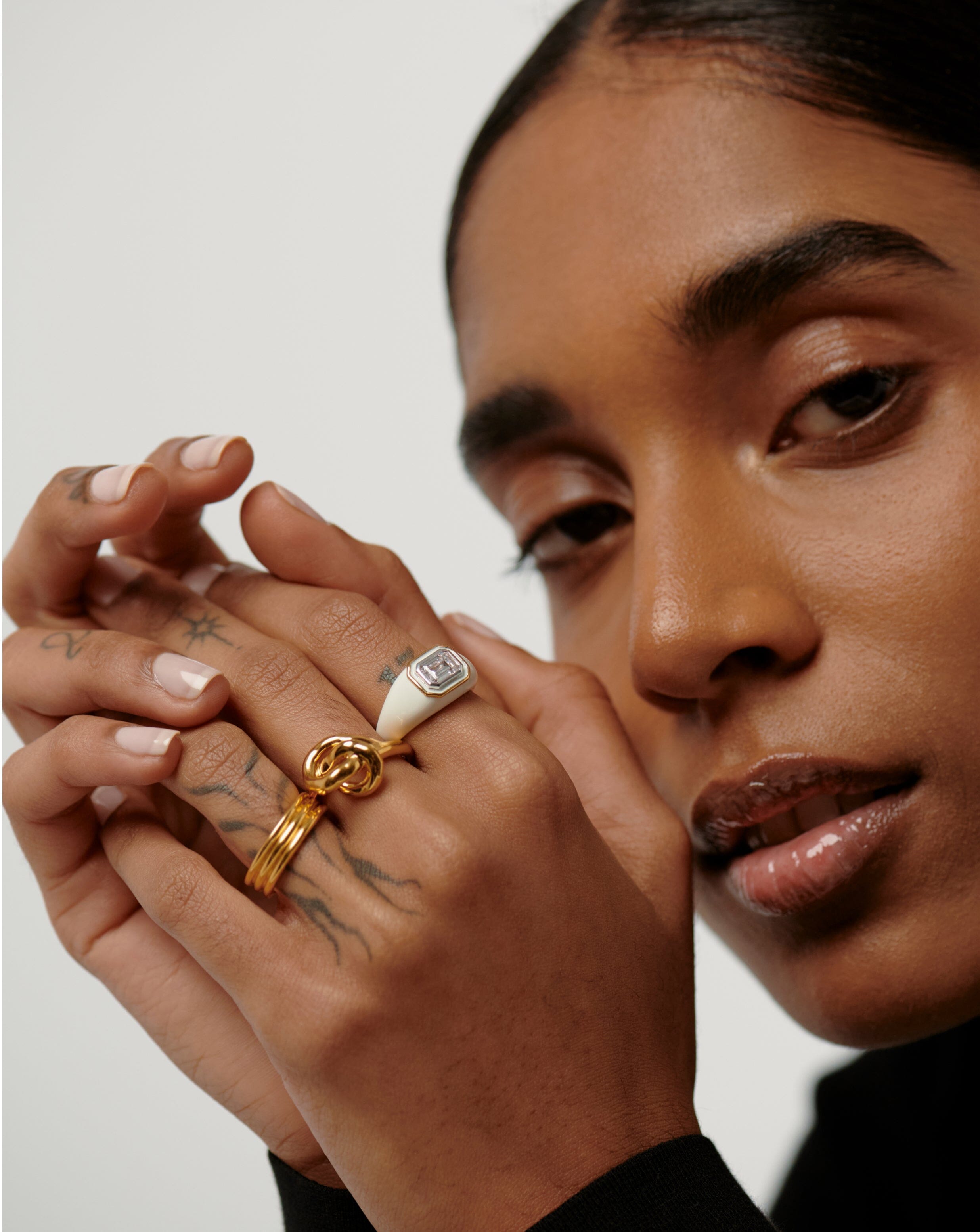 Stunning Enamel & Stone Dome Statement Ring - Elegant Handmade Jewelry for Women - Perfect for Parties, Weddings & Special Occasions