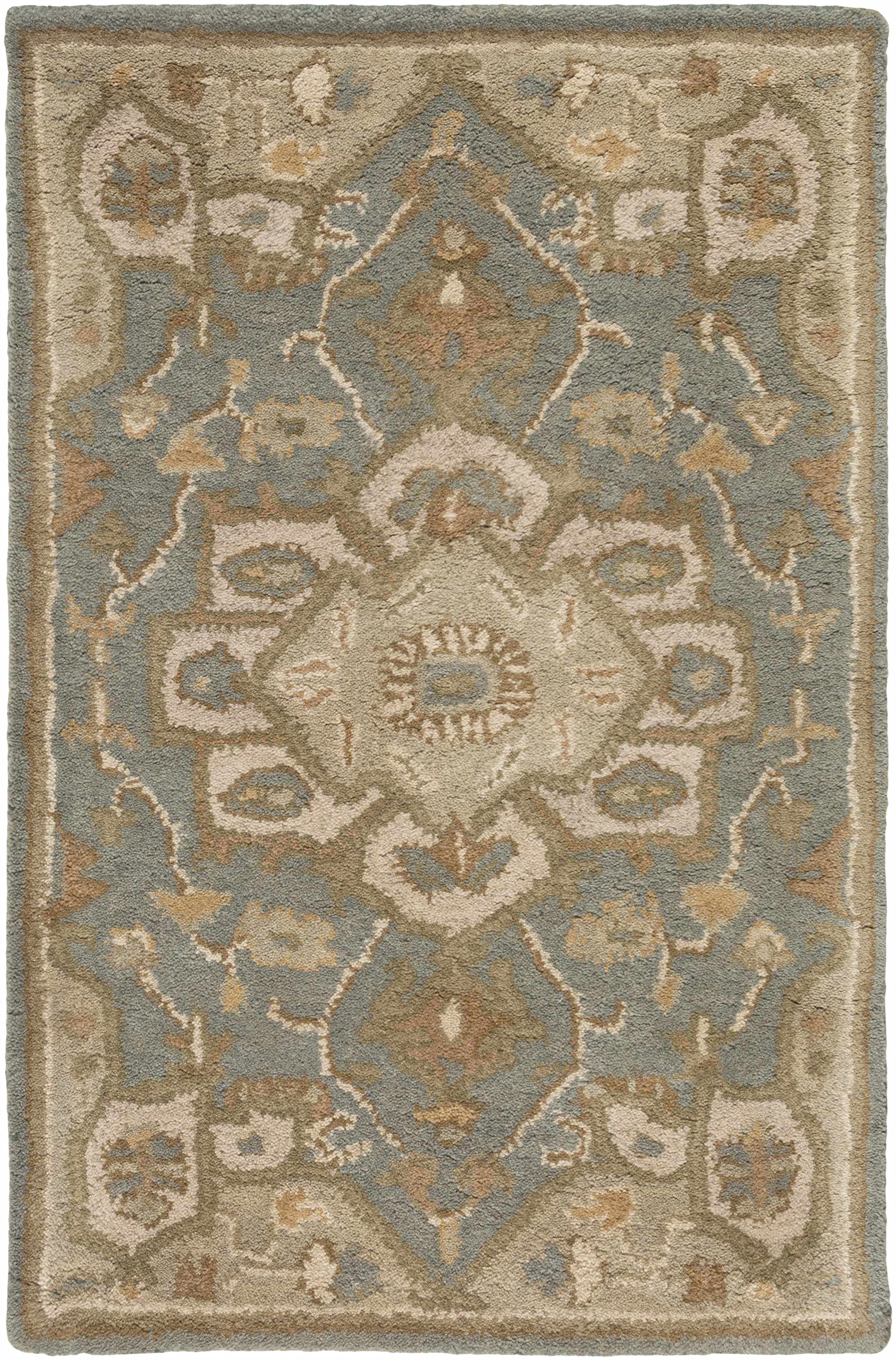 Hauteloom Broomfield Wool Area Rug - Traditional Handmade Gray, Brown, Beige 9'9