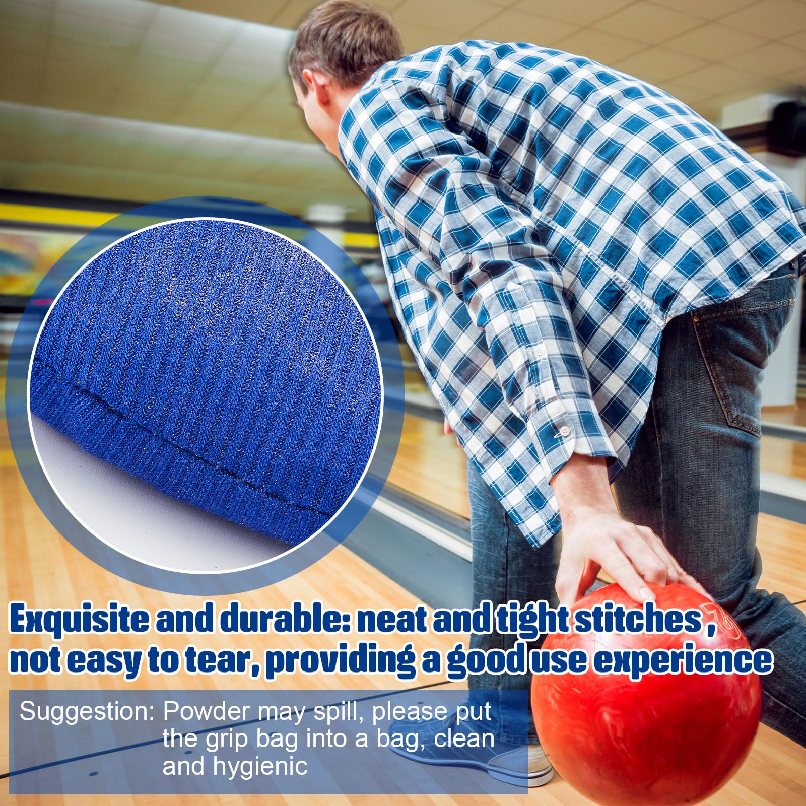 Lewtemi 2-Pack Bowling Rosin Grip Bags | Quick-Dry Hand Powder for Enhanced Grip | Ideal for Bowling, Golf, and Rock Climbing Accessories