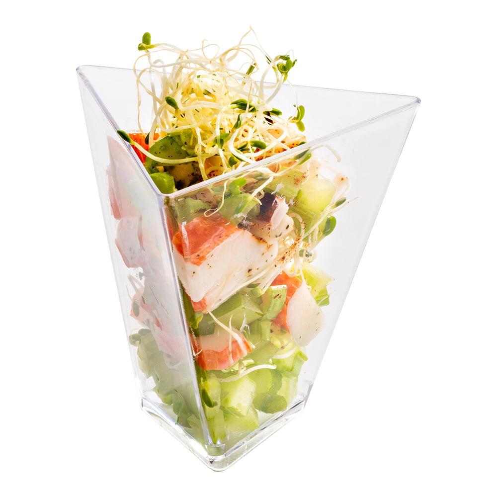 4 oz Clear Plastic Torcente Dessert Cups - 3 x 2.5 x 2.75 Inches - 100 Count Bulk Pack - Perfect for Parties, Catering, and Dessert Serving
