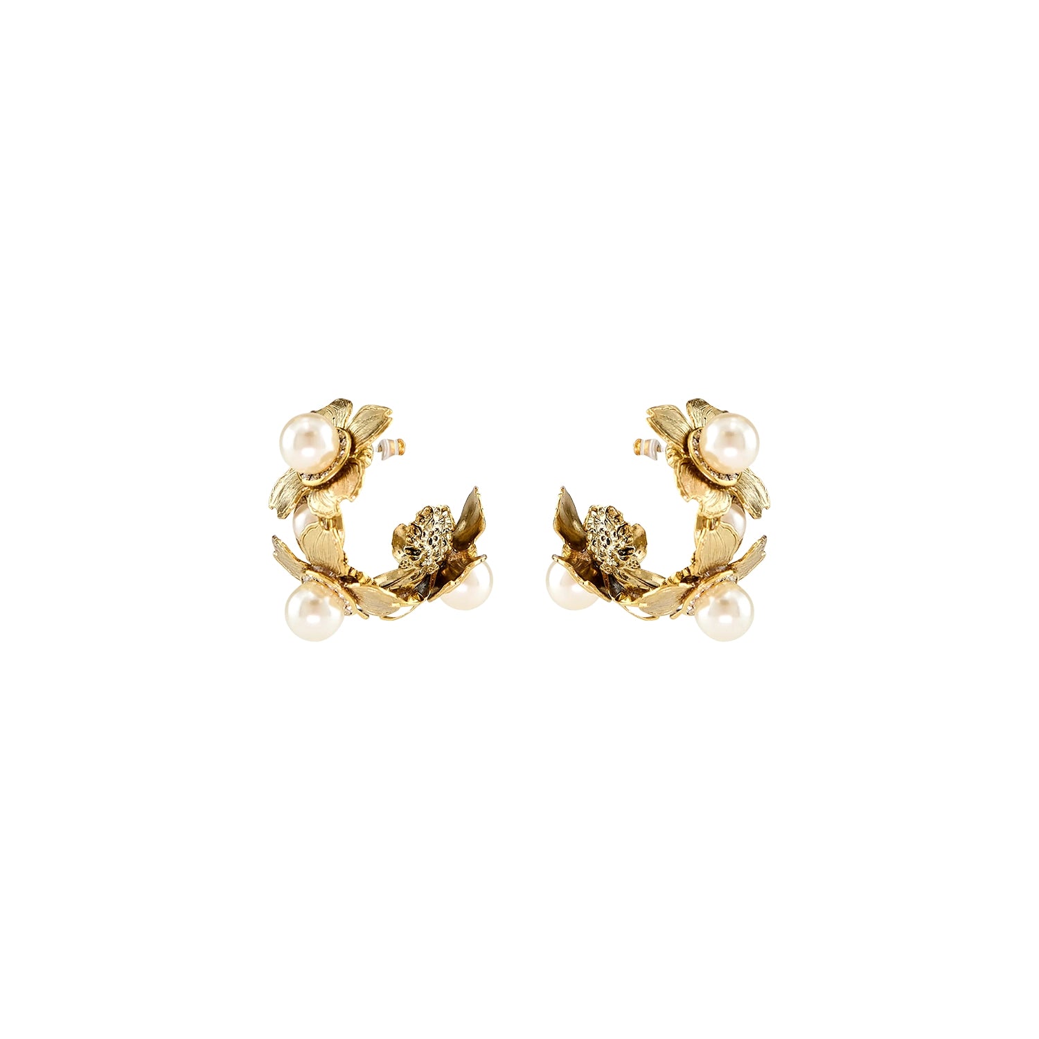 Florielle Elegant Pearl Drop Earrings for Women - Perfect for Weddings, Parties & Special Occasions