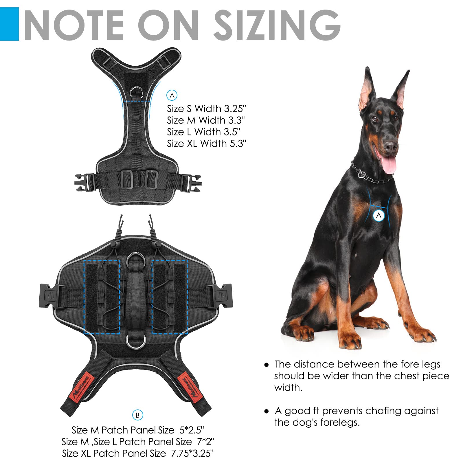 Tactical Dog Harness for Small Dogs - No Pull Reflective Service Vest with Handle & American Flag Patch - Military Training Hiking Hunting Working Harness (Black) - Perfect for Outdoor Adventures, Security Work & Daily Walks